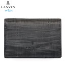 ランバンオンブルー LANVIN en Bleu 名刺入れ カードケース メンズ スリム 本革 ゼブダ ブラック 黒 529613