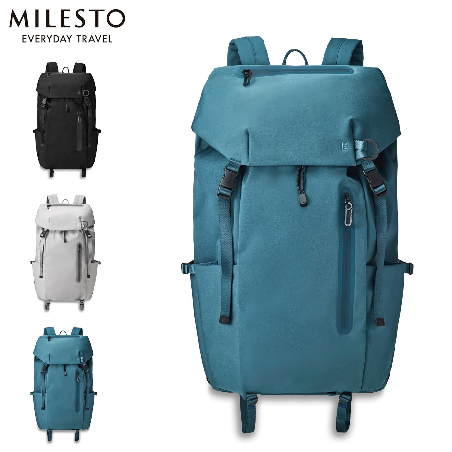 ミレスト MILESTO リュック バックパック バッグ マザーズバッグ ママバッグ リキッド メンズ レディース 無縫製 撥水 LIKID ブラック ライト グレー ブルーグリーン 黒 MLS922