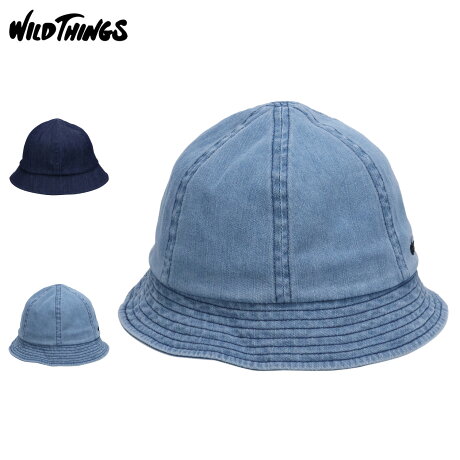 WILD THINGS ワイルドシングス ハット 帽子 デニムメトロ メンズ レディース ナノテックス加工 DENIM METLO HAT ネイビー ブルー WT24028SL