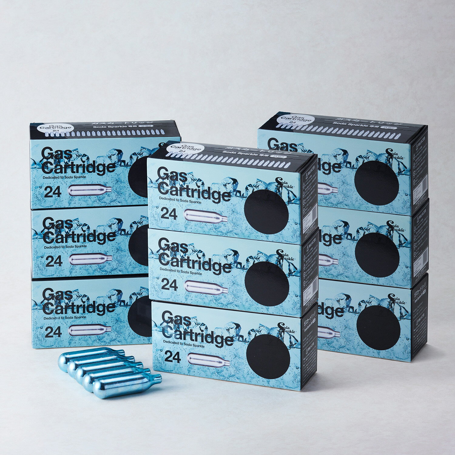 【最大1000円OFFクーポン発行中 1/29 10:59まで！】 ソーダスパークル SodaSparkle カートリッジ 225本 炭酸水メーカー マルチスパークル3 専用 ジュース 水 スパークリング ワイン 9箱セット MS3-24