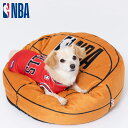 NBA エヌビーエー ペットベッド 洗える マット クッション 犬 猫 ボール ラウンド BALL ROUND BED イエロー BA243-053-004