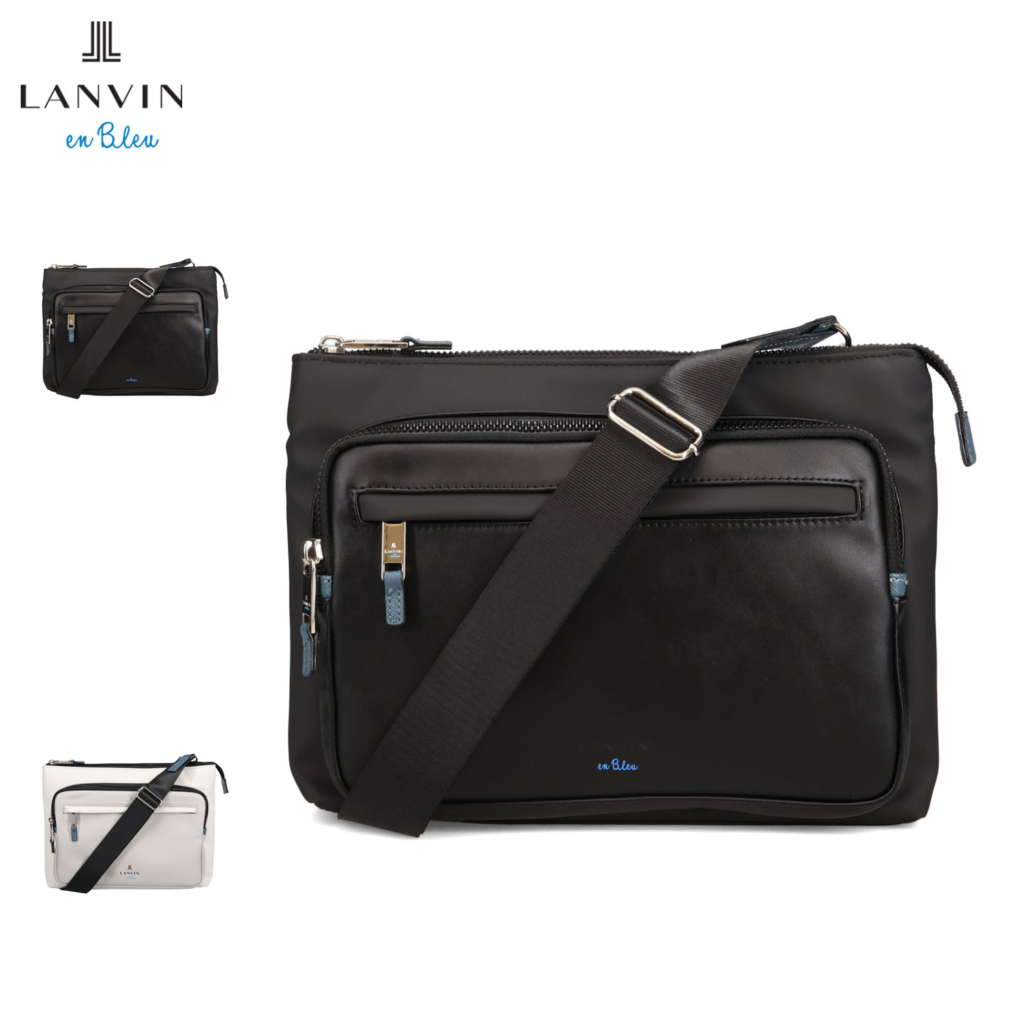 【最大1000円OFFクーポン発行中 3/11 11:59まで！】 ランバンオンブルー LANVIN en Bleu バッグ ショルダーバッグ メンズ レディース 斜めがけ 撥水 軽量 ドレッセ ブラック ホワイト 黒 白 515112