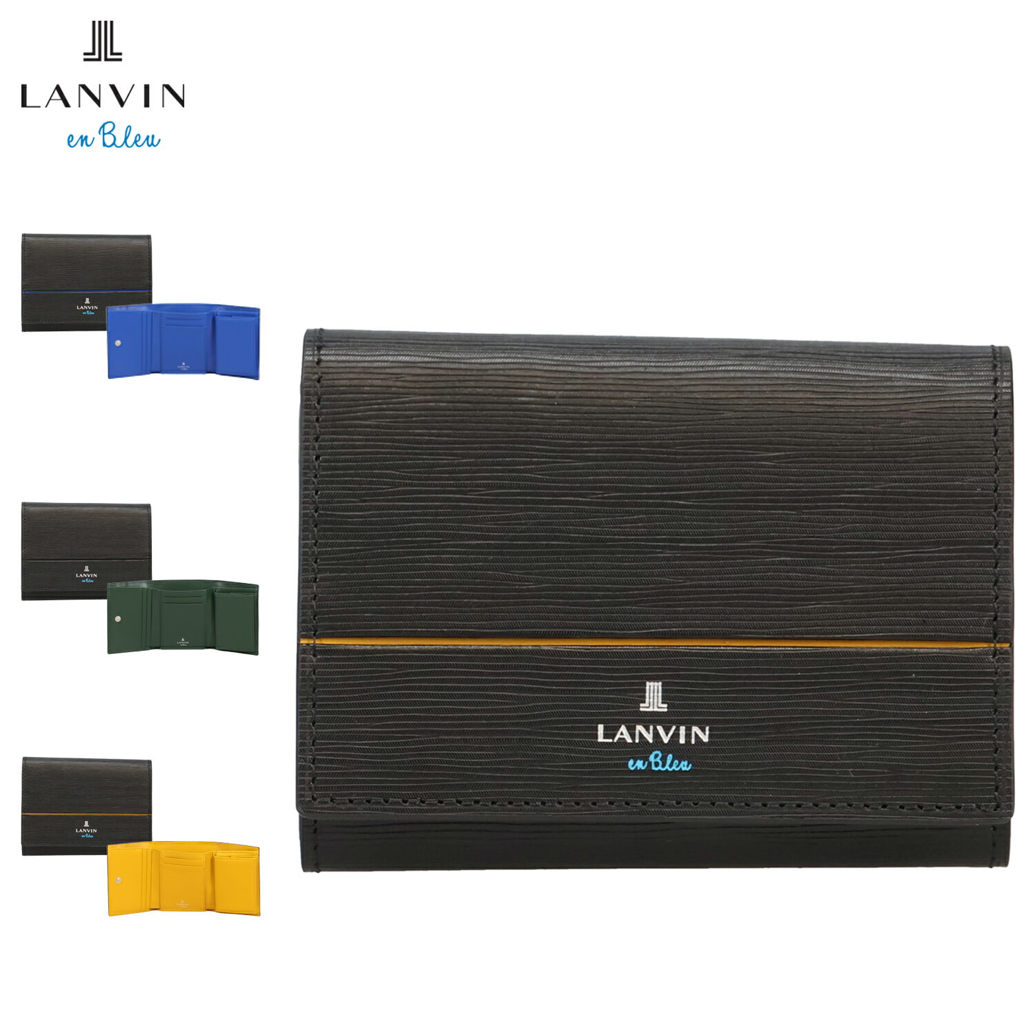 ランバンオンブルー LANVIN en Bleu 財布 三つ折り メンズ レディース 本革 小銭入れあり ロージュ ブルー グリーン イエロー 516605