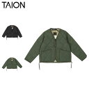 TAION タイオン ダウン ジャケット アウター ミリタリー Vネックジップ キッズ MILITARY V-NECK ZIP DOWN JACKET ブラック...