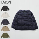 TAION タイオン インナーダウン ジャケット ベーシック クルーネックボタン キッズ BASIC CREW NECK BUTTON INNER DOWN J...