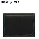 COMME CA MEN コムサメン パスケース カードケース ID 定期入れ メンズ レディース 本革 薄型 PASS CASE ブラック 黒 6744 [予...