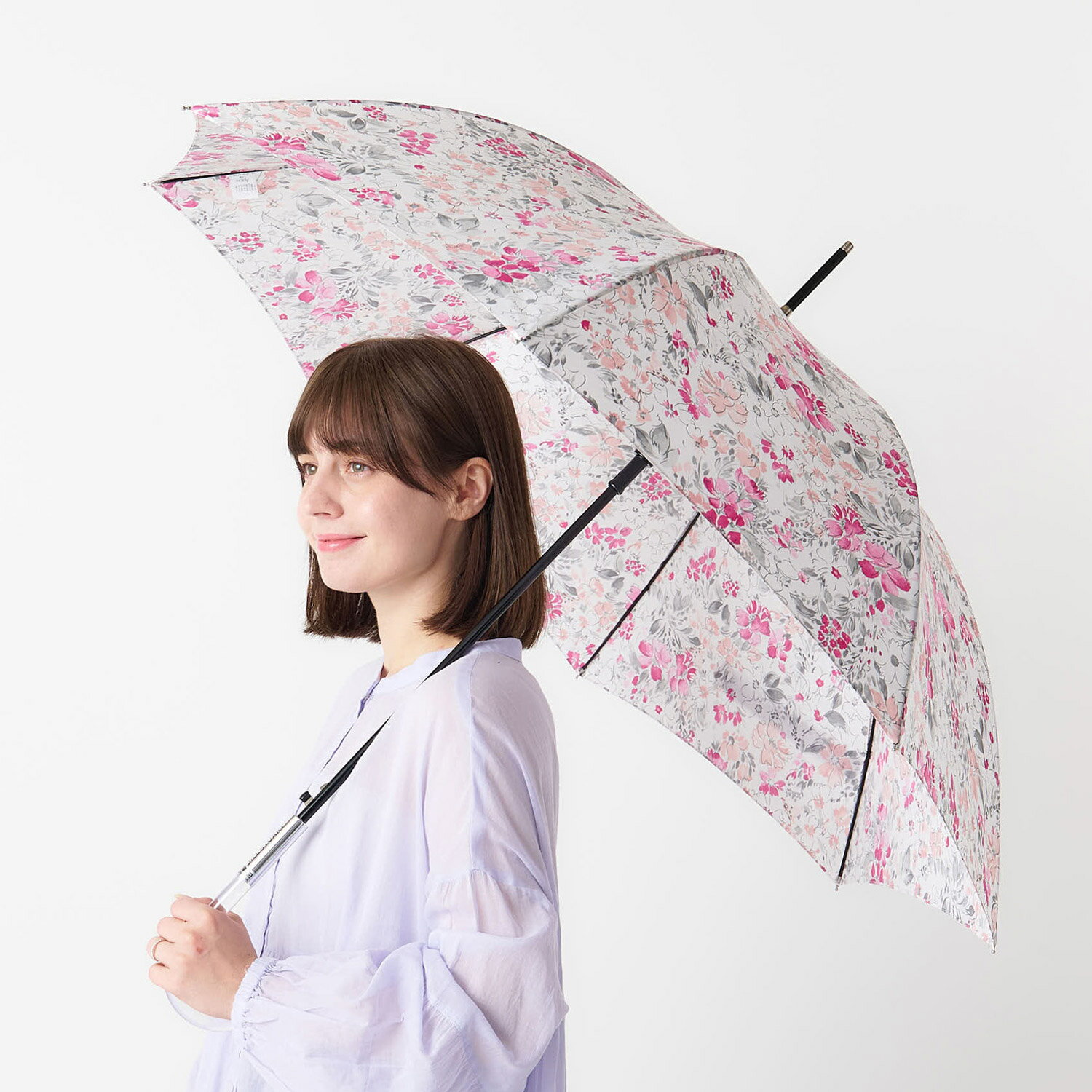 ジル スチュアート JILL STUART 長傘 雨傘 レディース 60cm 軽量 耐風 撥水 ベージ...