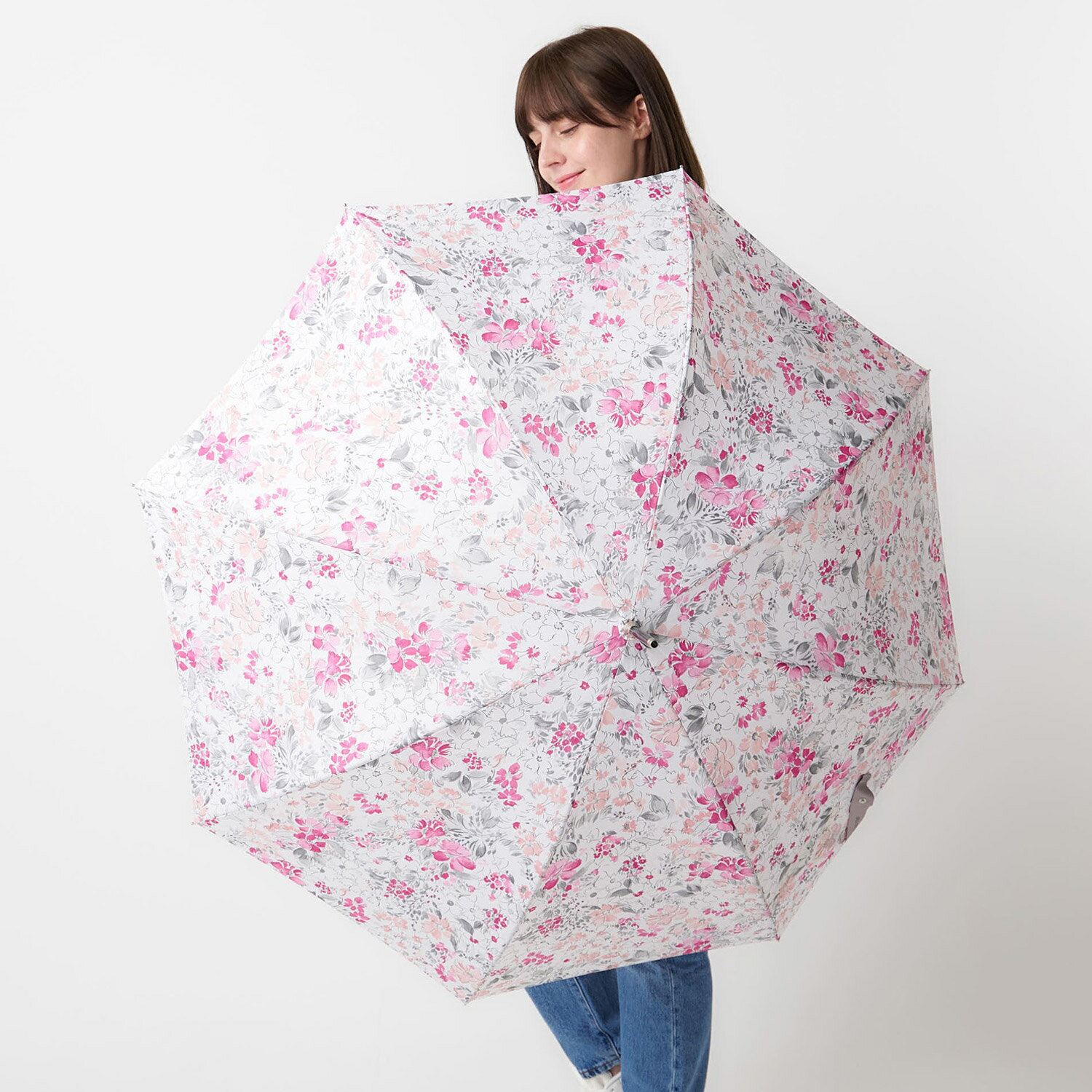 ジル スチュアート JILL STUART 長傘 雨傘 レディース 60cm 軽量 耐風 撥水 ベージ...