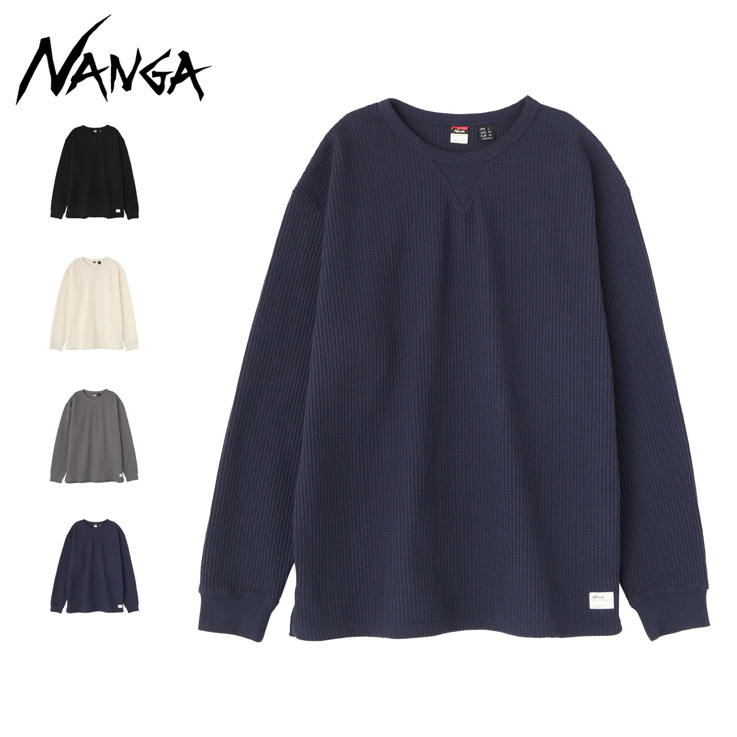 NANGA ナンガ Tシャツ 長袖 ロンT カットソー エコハイブリッド ワッフル メンズ 綿 EC