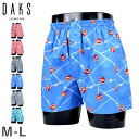 ダックス DAKS トランクス 下着 インナー アンダーウェア パンツ メンズ 前開き M-L メンズ下着 男性 レッド ブルー グリーン