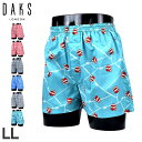 ダックス DAKS トランクス 下着 インナー アンダーウェア パンツ メンズ 前開き LL メンズ下着 男性 レッド ブルー グリーン