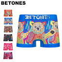 BETONES ビトーンズ ボクサーパンツ ボクサーブリーフ アンダーウェア 下着 インナー メンズ 前閉じ 男性 MIRACLE-KUN-MCK001 レッド ブルー マルチカラー ブラック 黒 【メール便】