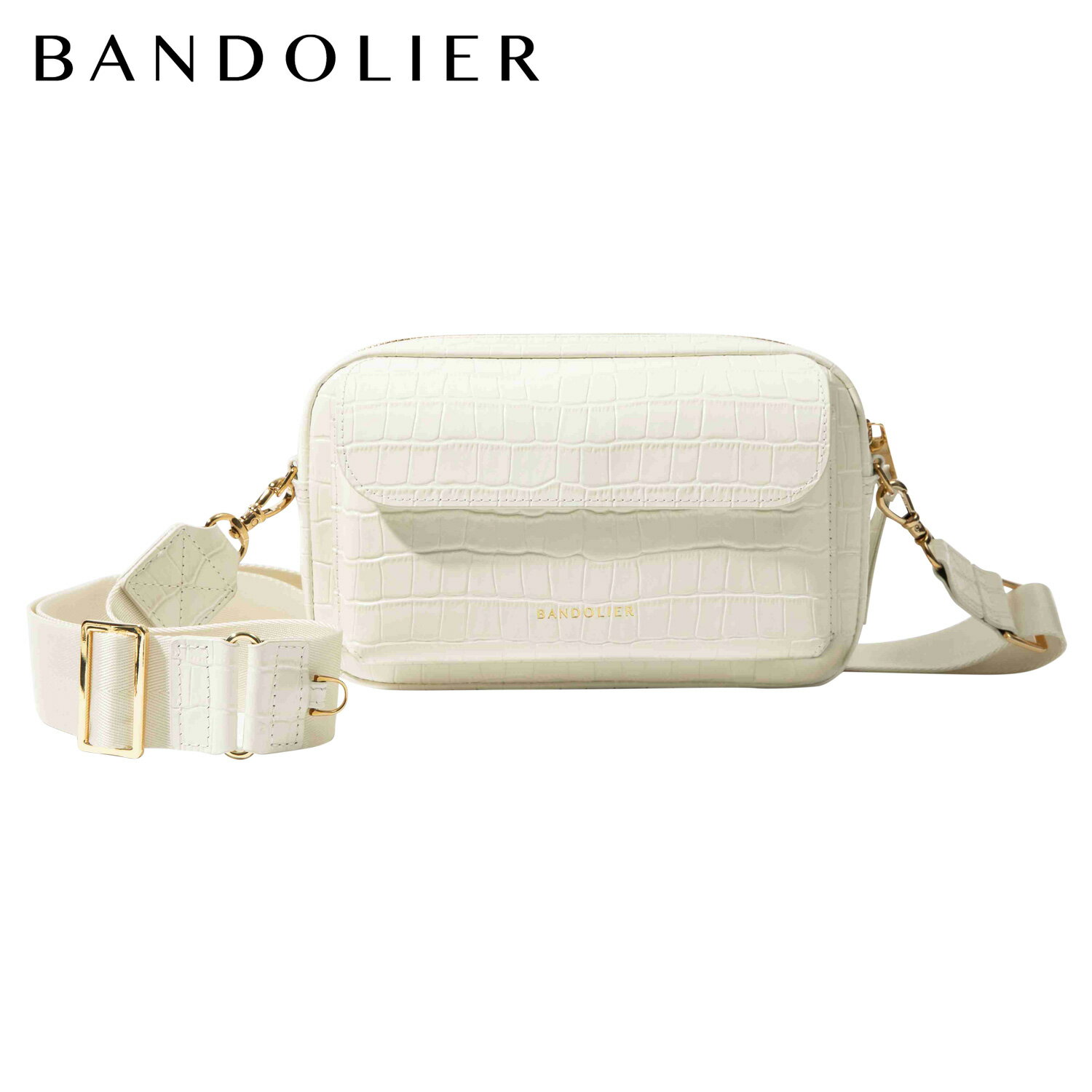 【 最大1000円OFFクーポン 】 BANDOLIER バンドリヤー バッグ ショルダーバッグ 斜めがけ 大人 軽量 ミラー クロックアイボリー バッグ レディース MILLER BAG CROC IVORY アイボリー 42MLR