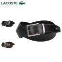 ラコステ LACOSTE ベルト メンズ 本革 日本製 BELT ブラック ダーク ブラウン 黒 LB84670