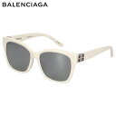 バレンシアガ BALENCIAGA サングラス メンズ レディース UVカット アジアンフィット SUNGLASSES ホワイト 白 BB0102SA-016