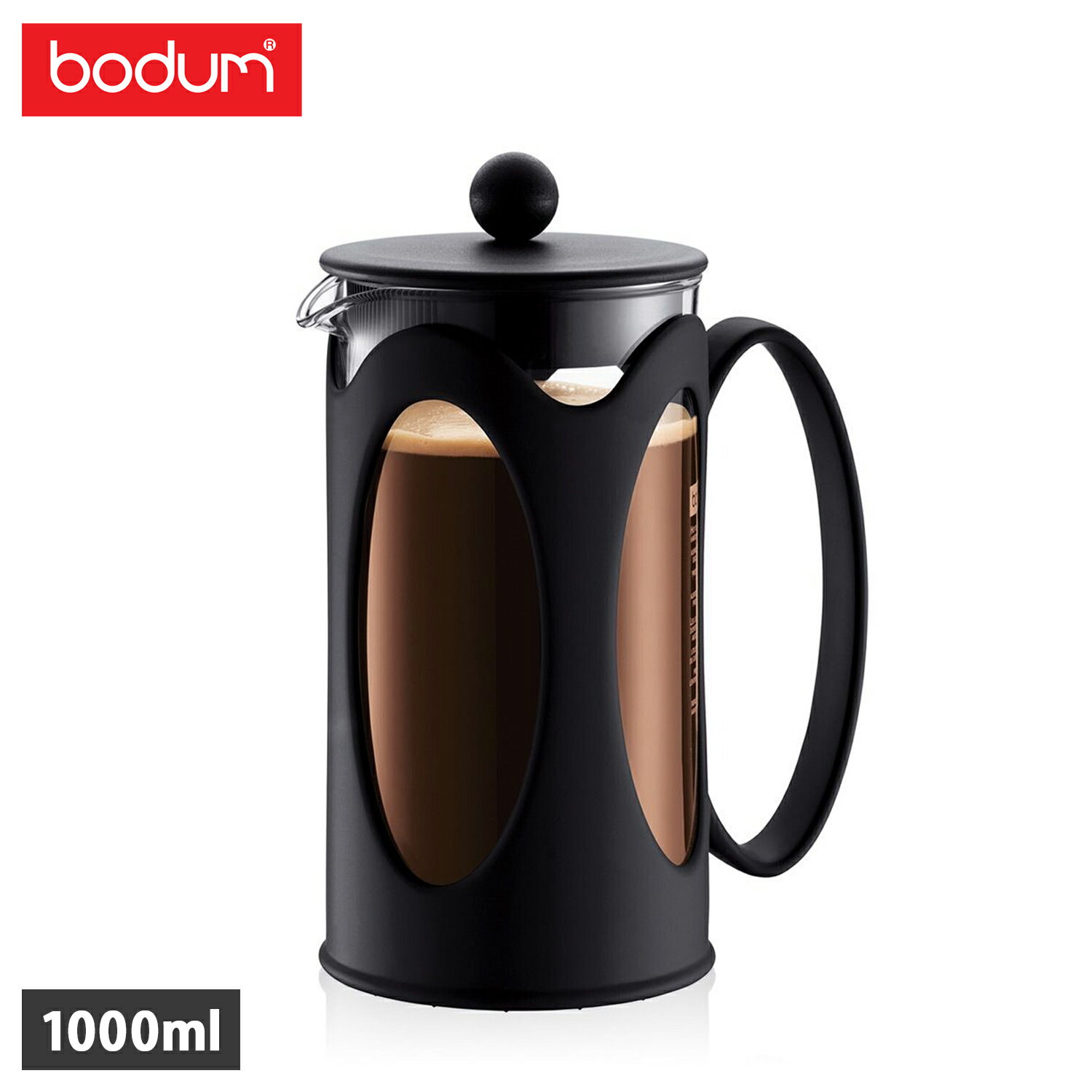 ショップトップ&nbsp;&gt;&nbsp;カテゴリトップ&nbsp;&gt;&nbsp;ブランド A-K&nbsp;&gt;&nbsp;B&nbsp;&gt;&nbsp;bodum (ボダム) 商品説明 【シンプルで美しいデザインと機能性を持った北欧デンマーク生まれのキッチンウェアブランド bodum】 フレンチプレスは、ステンレス製のフィルターを使用したコーヒーメーカーです。油分を吸着してしまいがちなペーパーフィルターは不要のため、コーヒオイルをほどよく抽出し、コーヒー豆の個性が際立つ味わいに仕上がります。コーヒー豆を4分間じっくりと蒸らすことでコーヒーオイルが抽出され、誰でも簡単に香り豊かで深みのある味わい深いコーヒーをお楽しみいただけます。 ブランド名 / 商品名 bodum ボダム / 10685-01 カラー ブラック：BLACK(01) 素材 / 仕様 耐熱ガラス ステンレススチール ポリプロピレン 食器洗浄機・乾燥機使用可能 容量：1000ml 重量：477g 生産国 PORTUGAL サイズ 幅：156mm×高さ：210mm×奥行：116mm 外装サイズ：幅：147mm×高さ：223mm×奥行：120mm こちらの商品は、メーカー公式の採寸基準で計測しています。 ご購入前に必ずお読みください サイズ・仕様について 平置きして採寸したサイズになります。商品によっては若干の誤差が生じてしまう場合がございます。また、商品やブランド等によりサイズが異なります。（単位はcmになります。) 外装箱や商品に若干のへたりや傷がある場合があります。 また、生産工場や生産時期で細かい仕様変更がある場合がありますのでご注意ください。　　 カラーについて 個体ごとに若干の差異がある場合がございます。可能な限り現物に近い色味の写真を掲載をしておりますが、お客様のモニターの設定などにより現物との色味に差異が生じる場合もございます。あらかじめご了承ください。 予約商品の納期発送目安について 予約商品の納期発送目安は、以下の通りになります。 上旬：1日-10日頃発送予定 中旬：11日-20日頃発送予定 下旬：21日-末日頃発送予定 ※目安になりますので、日程が多少前後する場合があります。 類似商品はこちらボダム bodum コーヒーメーカー フレンチ3,300円ボダム bodum コーヒーメーカー フレンチ13,200円ボダム bodum コーヒーメーカー フレンチ12,100円ボダム bodum コーヒーメーカー フレンチ11,000円ボダム bodum コーヒーメーカー ポータブ4,950円 アメリカンプレス AMERICANPRESS16,500円ビタントニオ Vitantonio ステンレス3,300円ボダム bodum マグカップ ダブルウォール8,140円ボダム bodum マグカップ ダブルウォール6,561円ボダム bodum マグカップ ダブルウォール5,500円ボダム bodum マグカップ ダブルウォール5,217円ボダム bodum マグカップ ダブルウォール4,169円新着商品はこちら2025/12/5カステルバジャック CASTELBAJAC 財8,800円2025/12/5カステルバジャック CASTELBAJAC 財16,500円2025/12/5カステルバジャック CASTELBAJAC 財19,800円類似商品はこちらボダム bodum コーヒーメーカー フレンチ3,300円ボダム bodum コーヒーメーカー フレンチ13,200円ボダム bodum コーヒーメーカー フレンチ12,100円