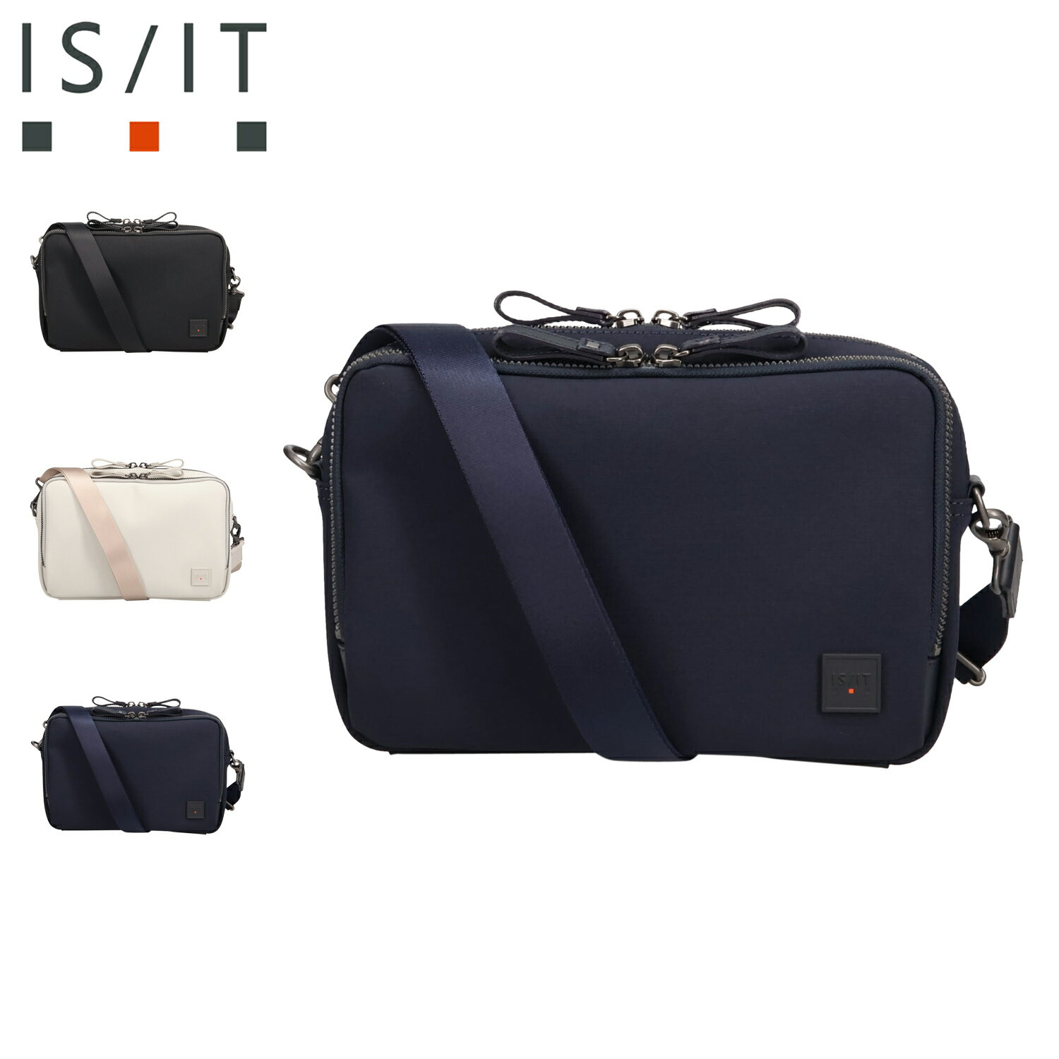 IS/IT イズイット バッグ ショルダーバッグ トリクル メンズ レディース 斜めがけ 本革 撥水 軽量 日本製 ブラック ホワイト ネイビー 黒 白 963111