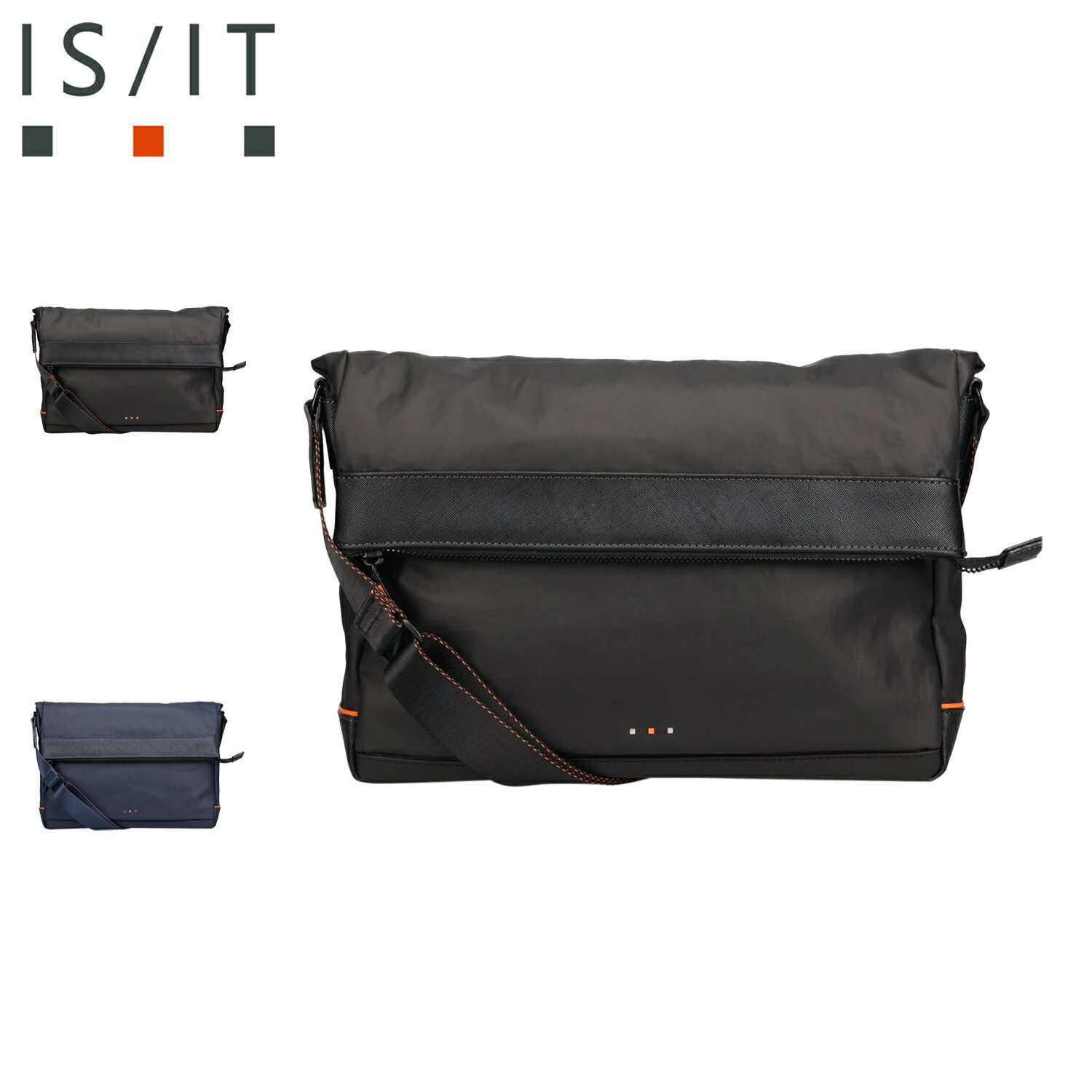 【最大1000円OFFクーポン発行中 11/27 09:59まで！】 IS/IT イズイット バッグ ショルダーバッグ グリンザ メンズ A4 斜めがけ 軽量 防水 耐久 ブラック ネイビー 黒 965112