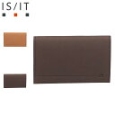 IS/IT イズイット 名刺入れ カードケース パスケース ガニー メンズ 牛革 本革 軽量 薄型 防水 ブラック ネイビー ブラウン ダーク ブラウン 黒 985602