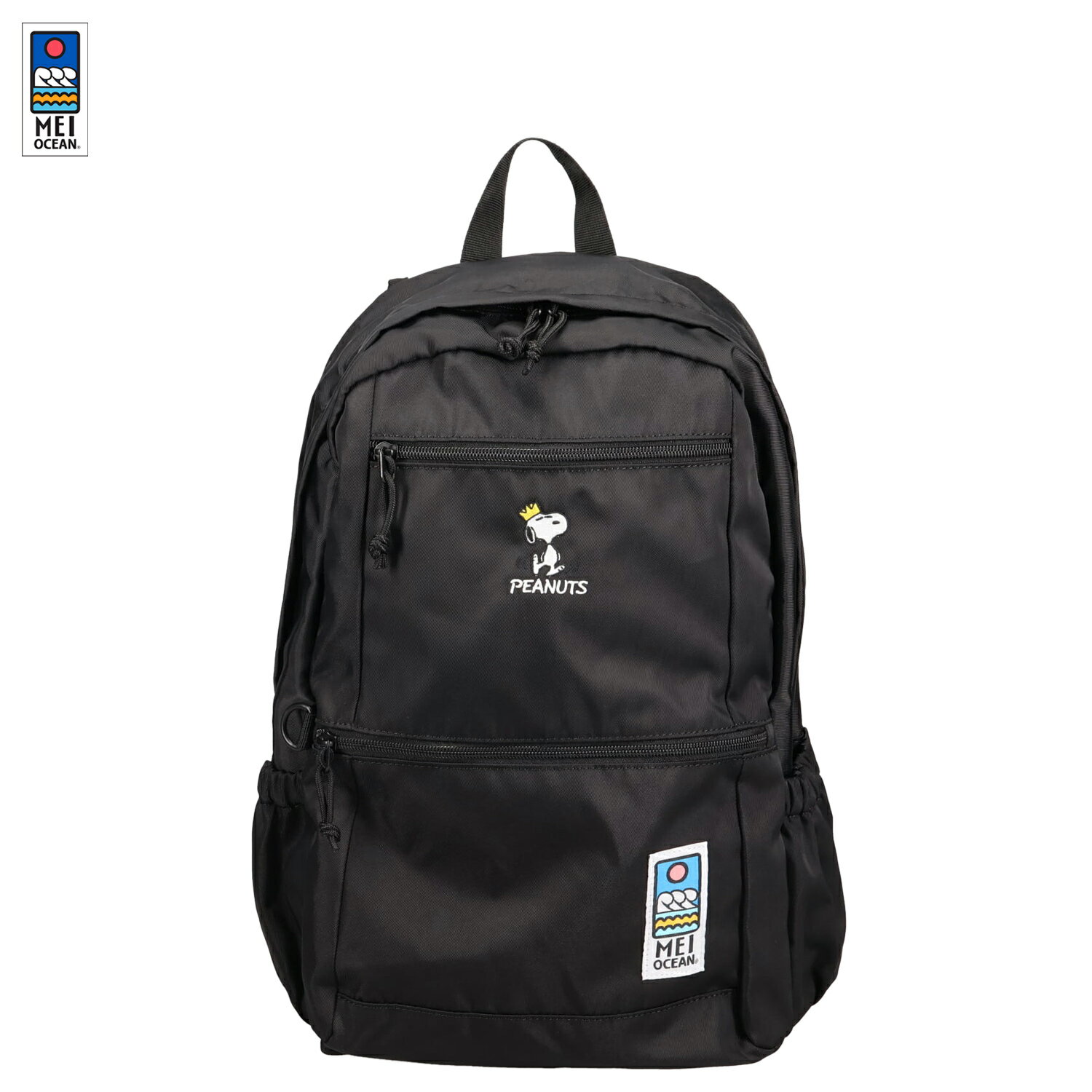 【最大1000円OFFクーポン発行中 12/2 11:59まで！】 メイ オーシャン MEI OCEAN リュック バッグ バックパック メンズ レディース 軽量 ピーナッツ PEANUTS チャーリーブラウン コラボ スヌーピー75周年モデル ブラック 黒 62109