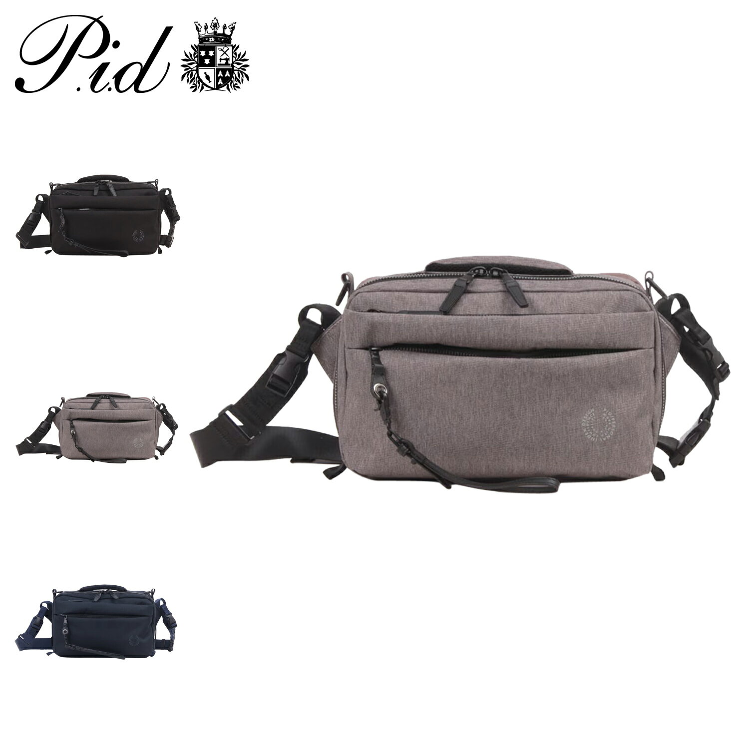 【最大10%OFFクーポン発行中 1/14 11:59まで】 P.i.d ピーアイディー バッグ ボディバッグ ショルダーバッグ ノーヴェ メンズ レディース 斜めがけ 大人 軽量 NOVE ブラック グレー ネイビー 黒 PAN223