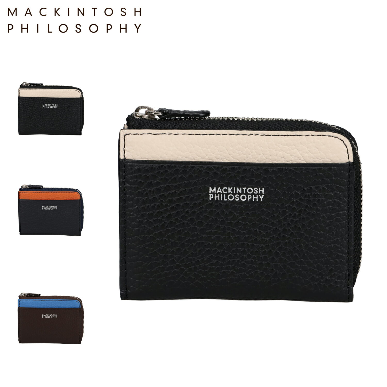 マッキントッシュ フィロソフィー MACKINTOSH PHILOSOPHY 財布 ミニ財布 LF小銭入れ メンズ 本革 ブラック ネイビー ダーク ブラウン 黒 MAPW-00531
