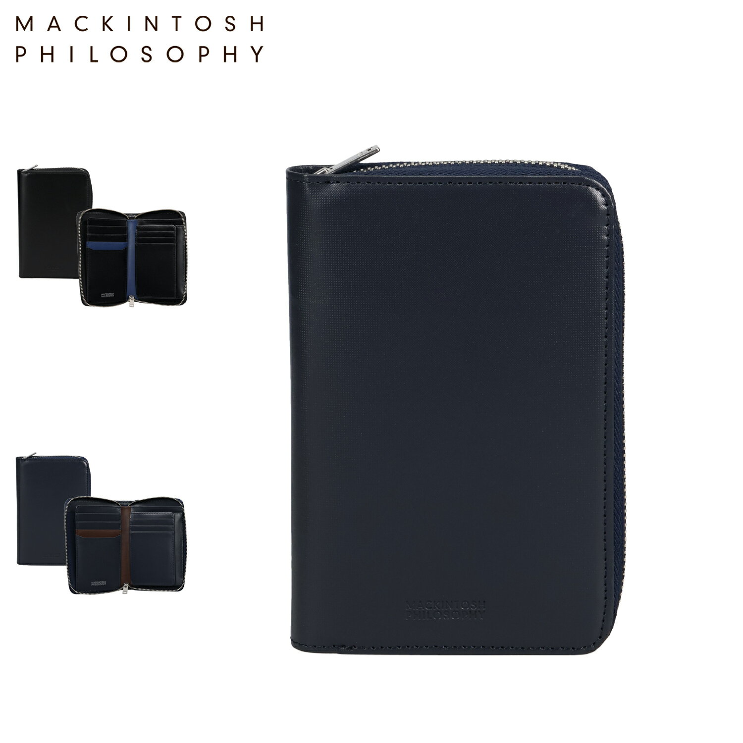 マッキントッシュ フィロソフィー MACKINTOSH PHILOSOPHY 財布 長財布 メンズ BOX小銭入れ付き 本革 薄い コンパクト ブラック ネイビー 黒 MAPW-00621