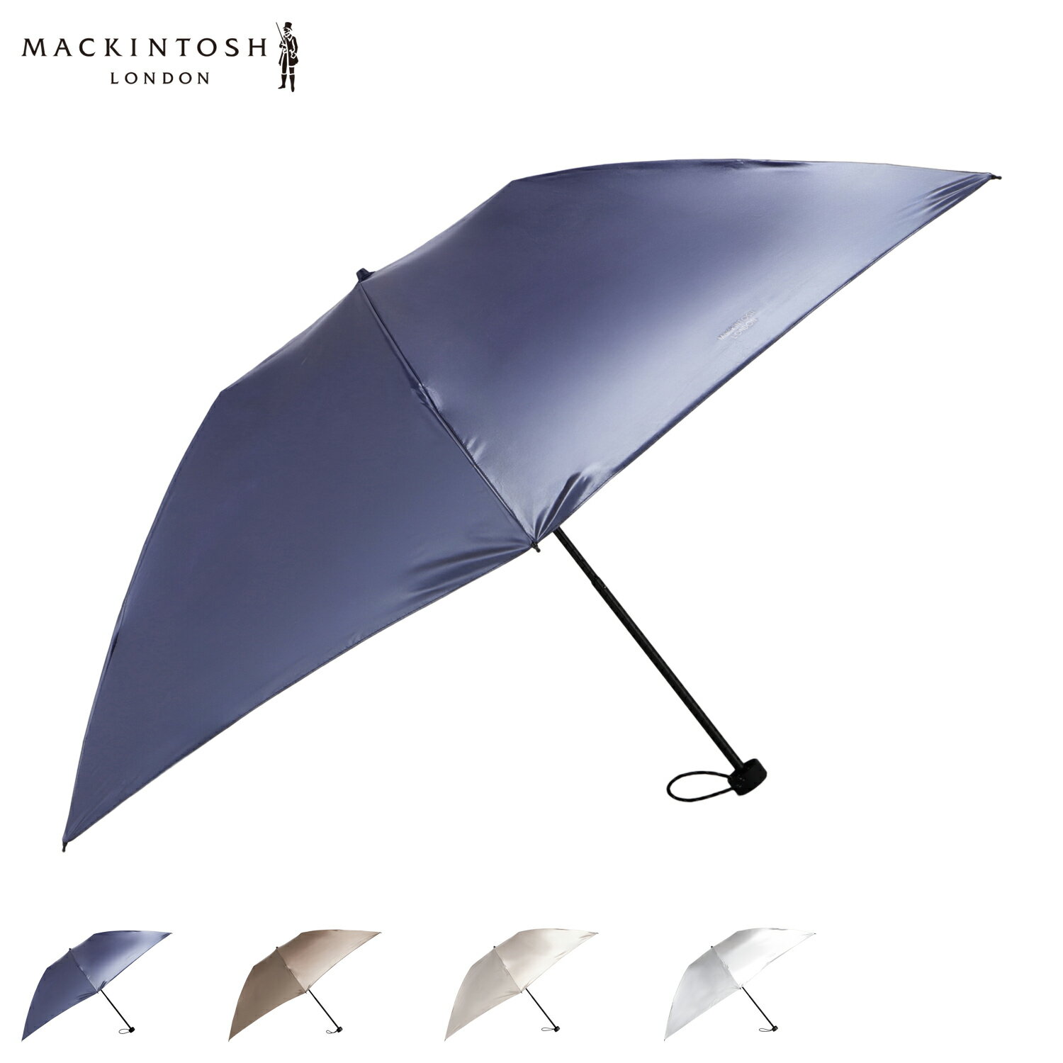 Rakuten - 【最大1000円OFFクーポン発行中 6/26 11:59まで！】 マッキントッシュロンドン MACKINTOSH LONDON 日傘 折りたたみ 晴雨兼用 メンズ メタリック 遮光 軽量 ネイビー ブラウン ゴールド シルバー 1ML 28101
