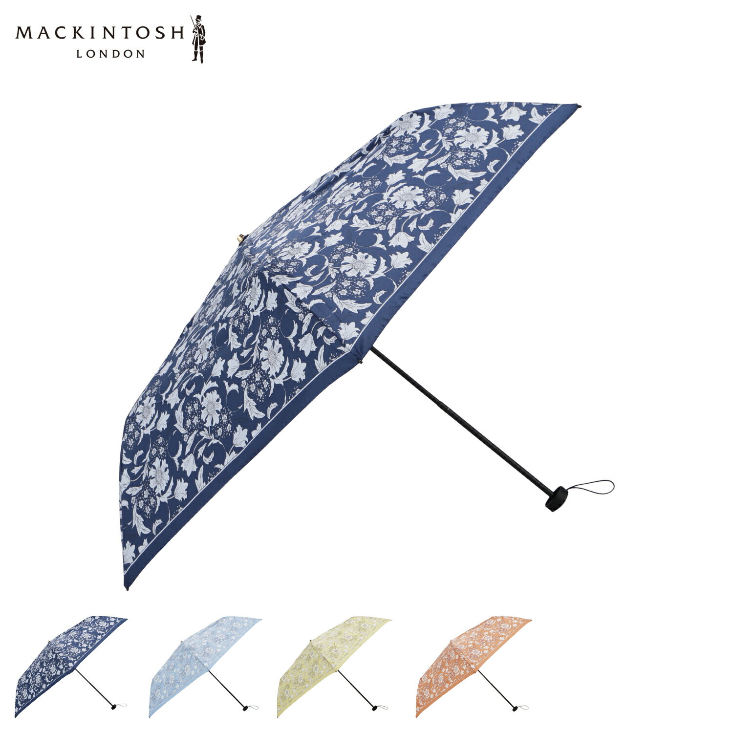 Rakuten - 【最大1000円OFFクーポン発行中 6/2 11:59まで！】 マッキントッシュロンドン MACKINTOSH LONDON 雨傘 折りたたみ傘 レディース コンパクト 軽量 ネイビー サックス イエロー オレンジ 1ML 17006