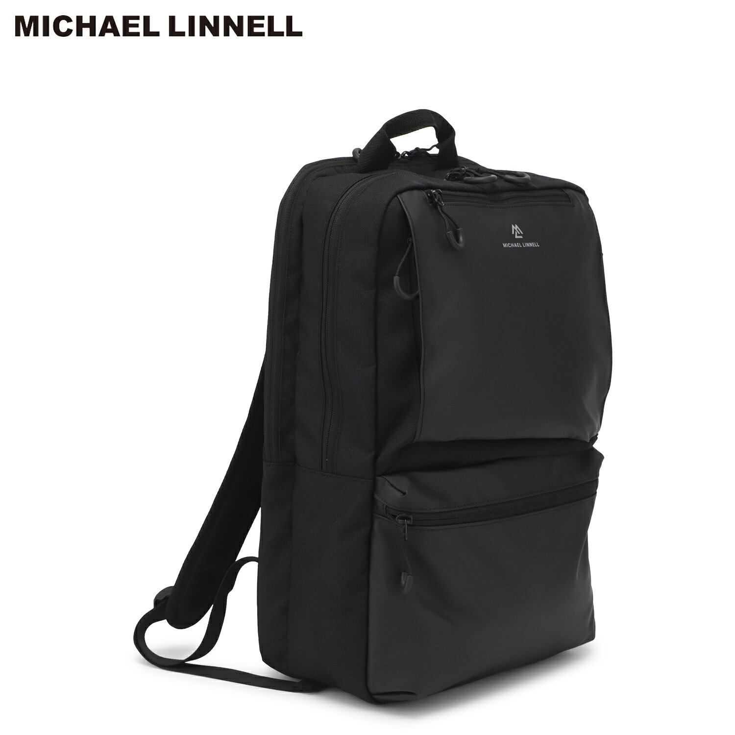 マイケルリンネル MICHAEL LINNELL リュック バッグ バックパック メンズ レディース 22L 大容量 軽量 A4 撥水 BASIC BACKPACK ブラック 黒 MLSL-29