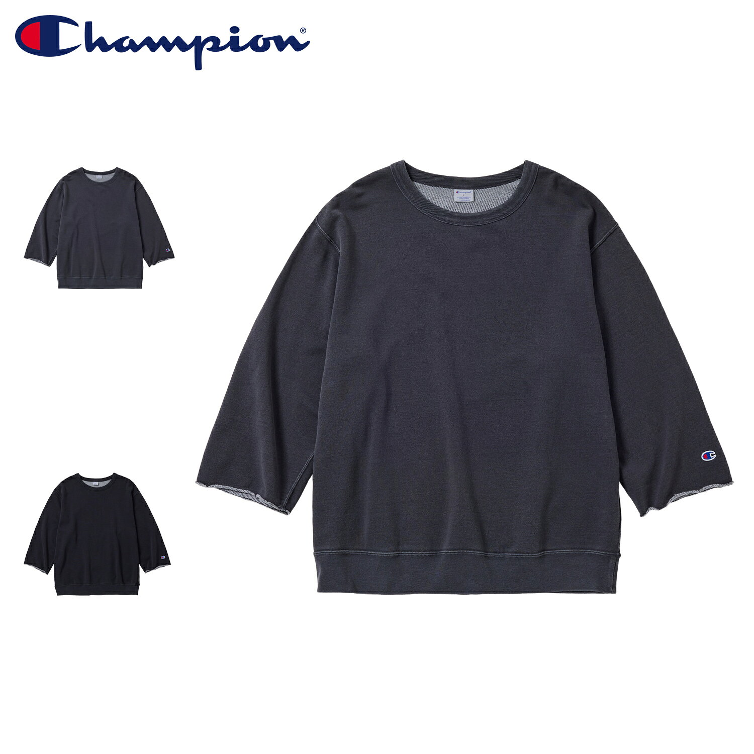 ショップトップ&nbsp;>&nbsp;カテゴリトップ&nbsp;>&nbsp;メンズ アイテム カテゴリー&nbsp;>&nbsp;トップス&nbsp;>&nbsp;スウェット&nbsp;>&nbsp;トレーナー 商品説明 【1902年創業、スウェットシャツの原型を作った米国老舗。伝統と耐久性を誇るアスレティックウェア Champion】 Champion(R)(チャンピオン)のスウェットシャツは、「ザ キング オブ スウェットシャツ」と評されるほど、世界中の多くのファンに愛されてきました。環境に配慮して生産されたサステナブルなアメリカ綿100％によるミドルウェイトの裏毛素材を使用した、ブラック硫化染めクルーネックスウェットシャツです。摩擦による表面変化が魅力とされるブラック硫化染料はヴィンテージ加工をする際によく用いられています。その染料の特性を活かしたブラックの濃淡2色のカラー展開です。身幅、肩幅、袖幅にゆとりを持たせたリラックスフィット。袖口をカットオフにした9分袖のシルエットが特長です。同素材、同染料を使用したフーデッドスウェットシャツ(C8-C104)も展開しています。※直営店、公式オンラインストア限定アイテムです。 ブランド名 / 商品名 Champion チャンピオン / CREW NECK SWEATSHIRT C8-C008 カラー オフブラック：OFF BLACK(055) ブラック：BLACK(090) 素材 / 仕様 MW French Terry コットン100% 生産国 CHINA サイズ S：身丈：65cm×身幅：55cm×肩幅：48cm×袖丈：45cm M：身丈：68cm×身幅：58cm×肩幅：51cm×袖丈：46cm L：身丈：71cm×身幅：61cm×肩幅：54cm×袖丈：47cm XL：身丈：74cm×身幅：64cm×肩幅：57cm×袖丈：48cm ご購入前に必ずお読みください サイズ・仕様について 平置きして採寸したサイズになります。商品によっては若干の誤差が生じてしまう場合がございます。また、商品やブランド等によりサイズが異なります。（単位はcmになります。) 外装箱や商品に若干のへたりや傷がある場合があります。 また、生産工場や生産時期で細かい仕様変更がある場合がありますのでご注意ください。　　 カラーについて 個体ごとに若干の差異がある場合がございます。可能な限り現物に近い色味の写真を掲載をしておりますが、お客様のモニターの設定などにより現物との色味に差異が生じる場合もございます。あらかじめご了承ください。 予約商品の納期発送目安について 予約商品の納期発送目安は、以下の通りになります。 上旬：1日-10日頃発送予定 中旬：11日-20日頃発送予定 下旬：21日-末日頃発送予定 ※目安になりますので、日程が多少前後する場合があります。 類似商品はこちらチャンピオン Champion スウェット ト7,560円チャンピオン Champion スウェット ト9,660円チャンピオン Champion スウェット ト7,560円チャンピオン Champion スウェット ト6,860円チャンピオン Champion スウェット ト8,960円チャンピオン Champion スウェット ト8,960円チャンピオン Champion スウェット ト6,230円チャンピオン Champion スウェット ト8,960円チャンピオン Champion スウェット ト7,700円チャンピオン Champion リバースウィー9,660円チャンピオン Champion スウェット ト10,360円チャンピオン Champion スウェット ト7,560円類似商品はこちらチャンピオン Champion スウェット ト7,560円チャンピオン Champion スウェット ト9,660円チャンピオン Champion スウェット ト7,560円