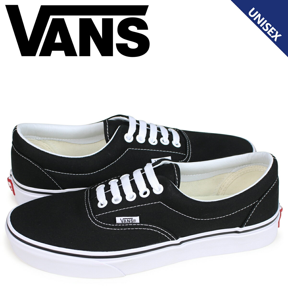 【クーポンで最大1000円OFF！5/16 10:59まで】 VANS ヴァンズ ERA スニーカー エラ メンズ レディース バンズ ブラック 黒 VN000EWZBLK