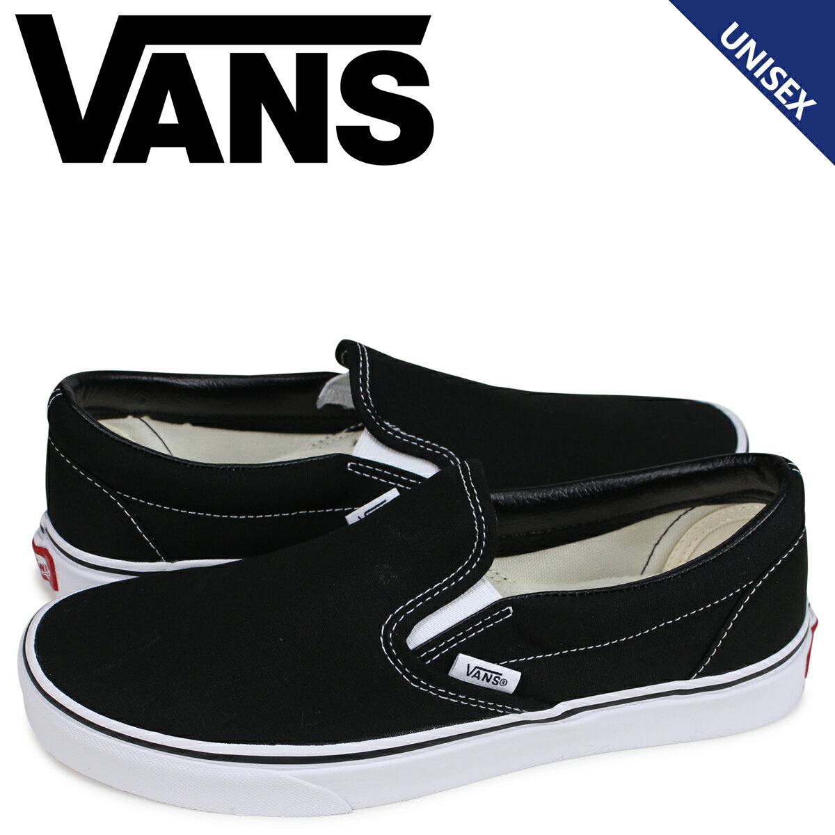 【クーポンで最大1000円OFF！5/16 10:59まで】 VANS ヴァンズ スリッポン スニーカー メンズ レディース バンズ CLASSIC SLIP-ON ブラック 黒 VN000EYEBLK