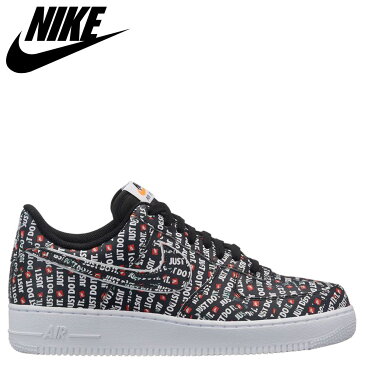 【最大2000円OFFクーポン】 NIKE AIR FORCE 1 07 LV8 JUST DO IT ナイキ エアフォース1 スニーカー メンズ ブラック 黒 AO6296-001 【zzi】 【返品不可】