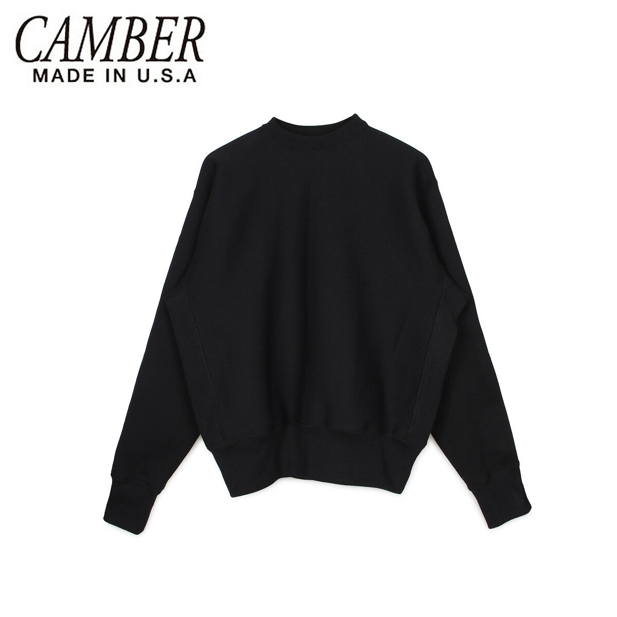 【クーポンで最大1000円OFF！5/16 10:59まで】 【 訳あり 】 CAMBER キャンバー トレーナー スウェット メンズ 無地 CROSS KNIT CREWNECK SWEAT SHIRT ブラック 黒 234 【 返品不可 】