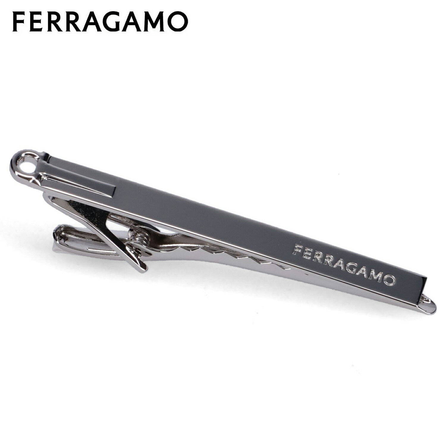 【訳あり】 【BOX破損】 サルヴァトーレ フェラガモ Salvatore Ferragamo ネクタイピン タイピン タイバー メンズ ブランド 結婚式 NECKTIE PIN シルバー 770010【返品不可】 [予約 5月中旬 入荷予定]