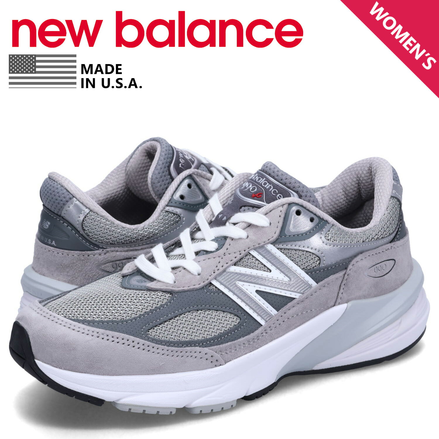 【訳あり】 ニューバランス new balance 990 スニーカー レディース Dワイズ グレー W990GL6 【返品不可】