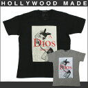 ★5,250円以上で送料無料★クリスマスプレゼントに♪【メンズ】 ハリウッドメイド/HOLLYWOOD MADE 半袖Tシャツ 【MR BUNNY GIRL TE!!】 2カラー 【M11122RT】 コットン トップス T SHIRT クリスマス【マラソン1112P10】