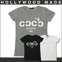 ★5,250円以上で送料無料★クリスマスプレゼントに♪【レディース】 ハリウッドメイド/HOLLYWOOD MADE 半袖Tシャツ 【MISS SHINNY COCO TE!!】 3カラー 【W11101RT】 コットン トップス T SHIRT クリスマス【マラソン1112P10】