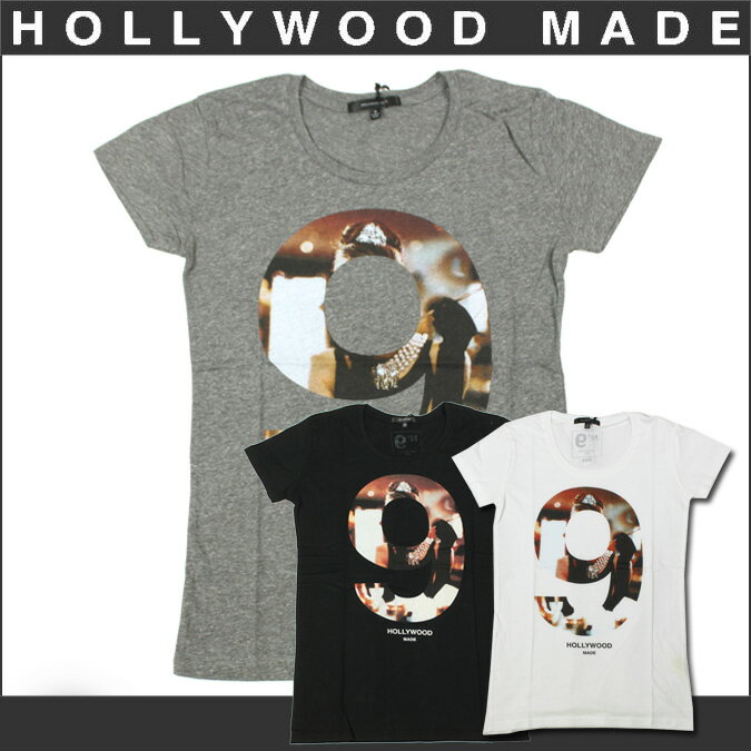 ★5,250円以上で送料無料★クリスマスプレゼントに♪【レディース】 ハリウッドメイド/HOLLYWOOD MADE 半袖Tシャツ 【MISS LADY 9 TE!!】 3カラー 【W11111RT】 コットン トップス T SHIRT クリスマス【マラソン1112P10】