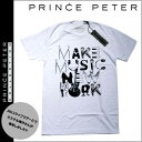 ★送料無料★プリンスピーター Prince Peter ミスチル Mr.Children ミスターチルドレン 桜井プリンスピーター/Prince Peter/ 半袖Tシャツ [ホワイト] ミスチル/Mr.Children/ミスターチルドレン/桜井/Make music new york Tee/ポリエステル/メンズ [6/20 新入荷-予約] [正規]★★