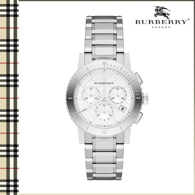 送料無料 バーバリー BURBERRY 腕時計 メンズ レディース 38mm クロノグラフ ウォッチ 時計 2014年 入荷 BU9700 シルバー THE CITY ユニセックス [10/3 新入荷][ 正規 あす楽 ]