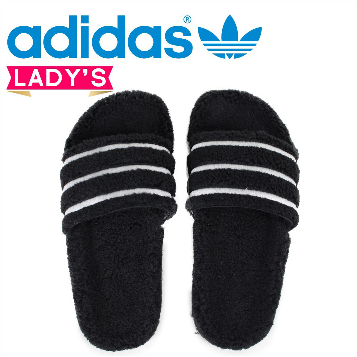 アディダス オリジナルス adidas Originals アディレッタ レディース サンダル シャワーサンダル ADILETTE W CQ2234 ブラック