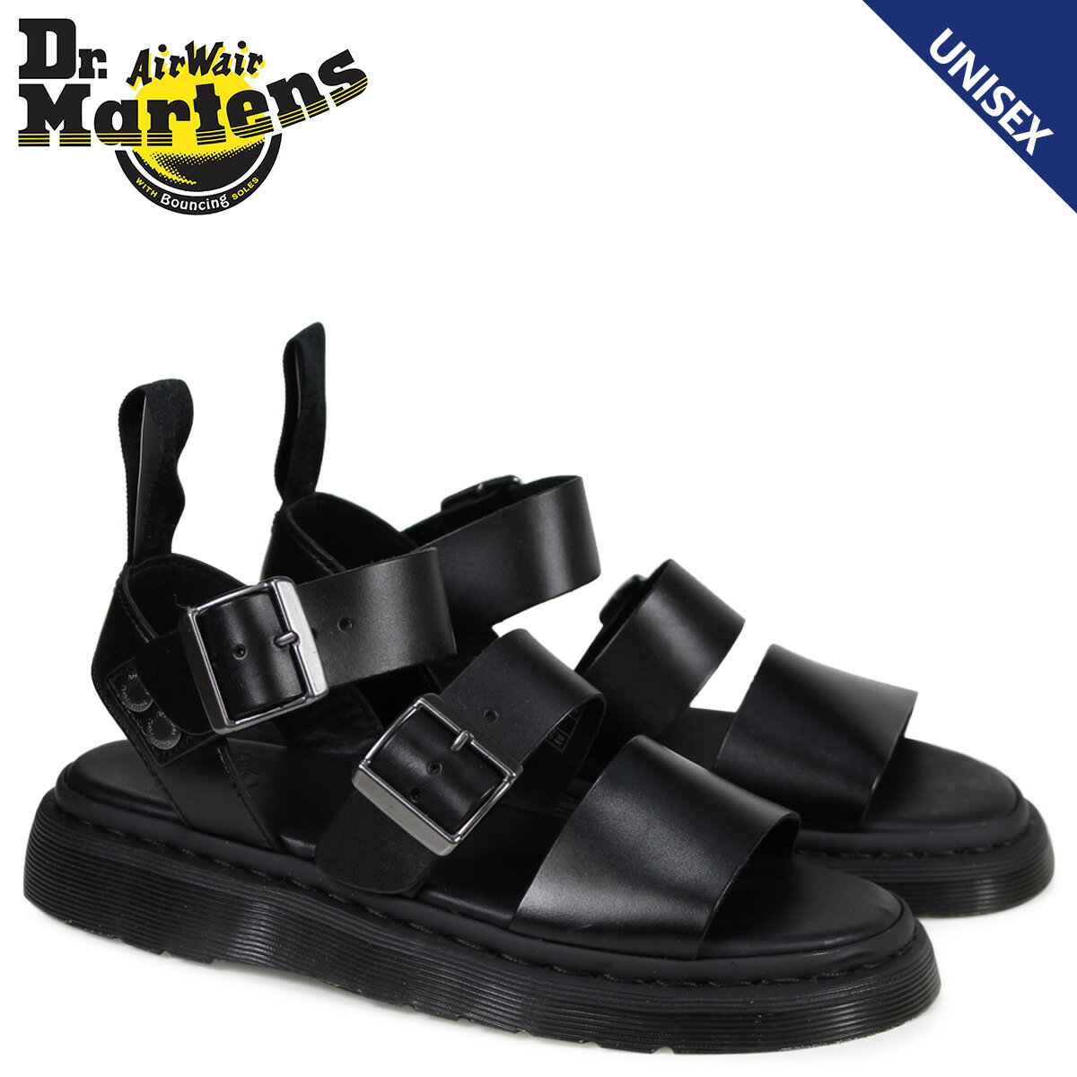 【クーポンで最大1000円OFF！5/16 10:59まで】 ドクターマーチン Dr.Martens サンダル グリフォン メンズ レディース GRYPHON STRAP SANDAL ブラック 黒 R15695001