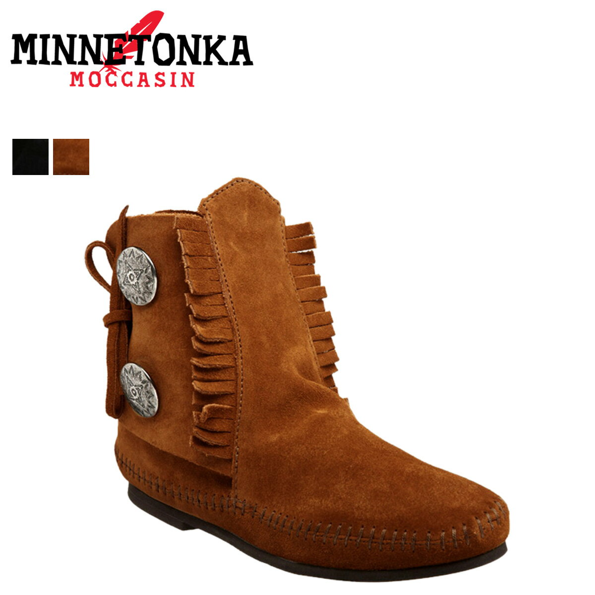 ミネトンカ MINNETONKA 2ボタン ブーツ ハードソール TWO BUTTON BOOT HARDSOLE レディースのサムネイル