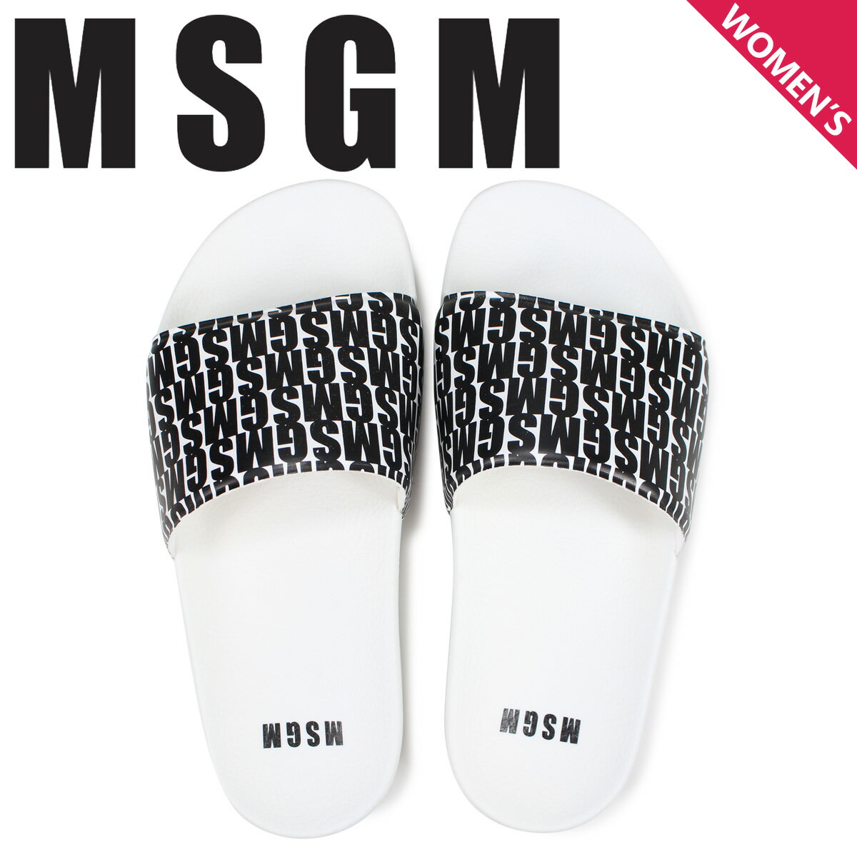  MSGM エムエスジーエム サンダル シャワーサンダル レディース MULTI LOGO POOL SIDE ホワイト 2641MDS15100 309 99