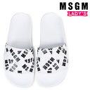 MSGM エムエスジーエム サンダル レディース シャワーサンダル MULTISTRAP LOGO SIDE SANDAL 2441MDS100 002 ホワイト