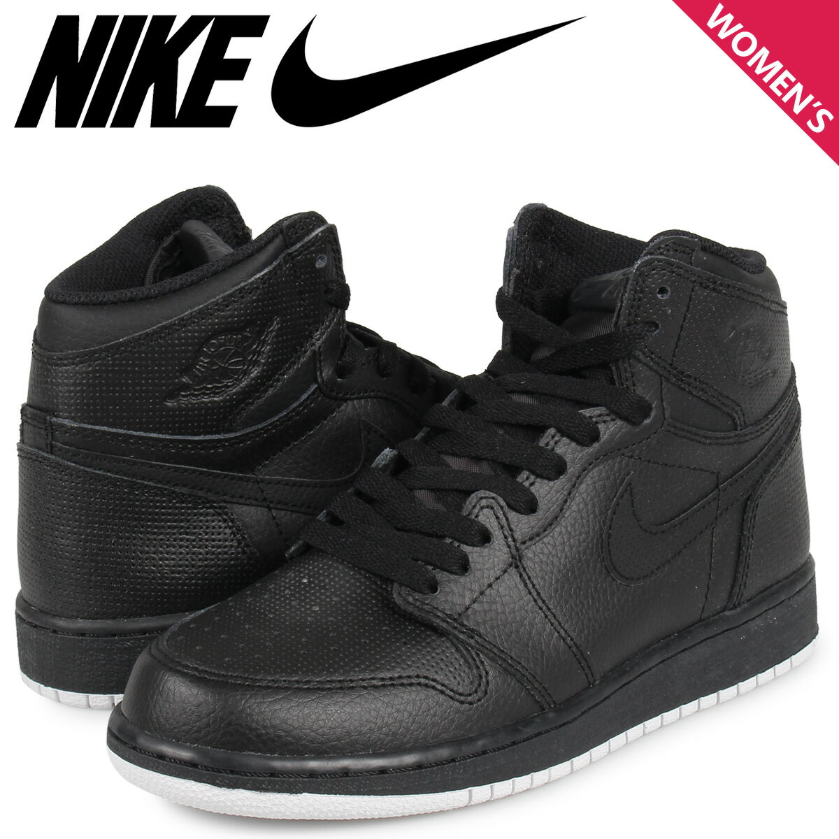 【最大1000円OFFクーポン】 NIKE AIR JORDAN 1 RETRO HIGH OG GS ナイキ エアジョーダン1 レトロハイ スニーカー レディース ブラック 黒 575441-002