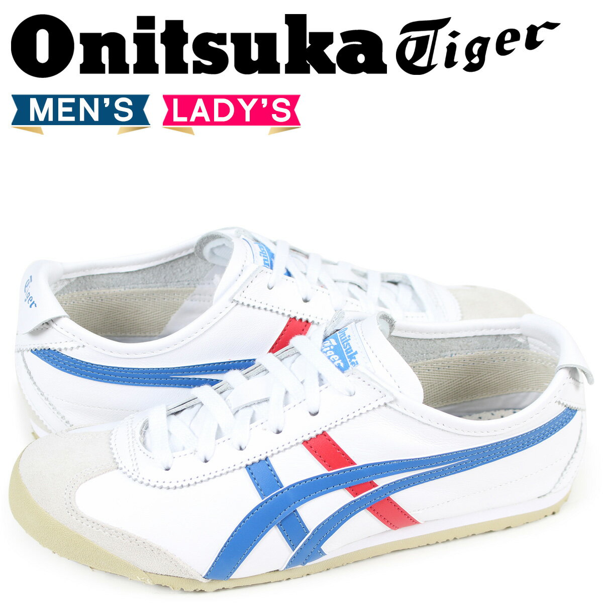 Onitsuka Tiger MEXICO 66 オニツカタイガー メキシコ 66 スニーカー メンズ レディース ホワイト 白 DL202-0146 THL202-0146 DL408-0146