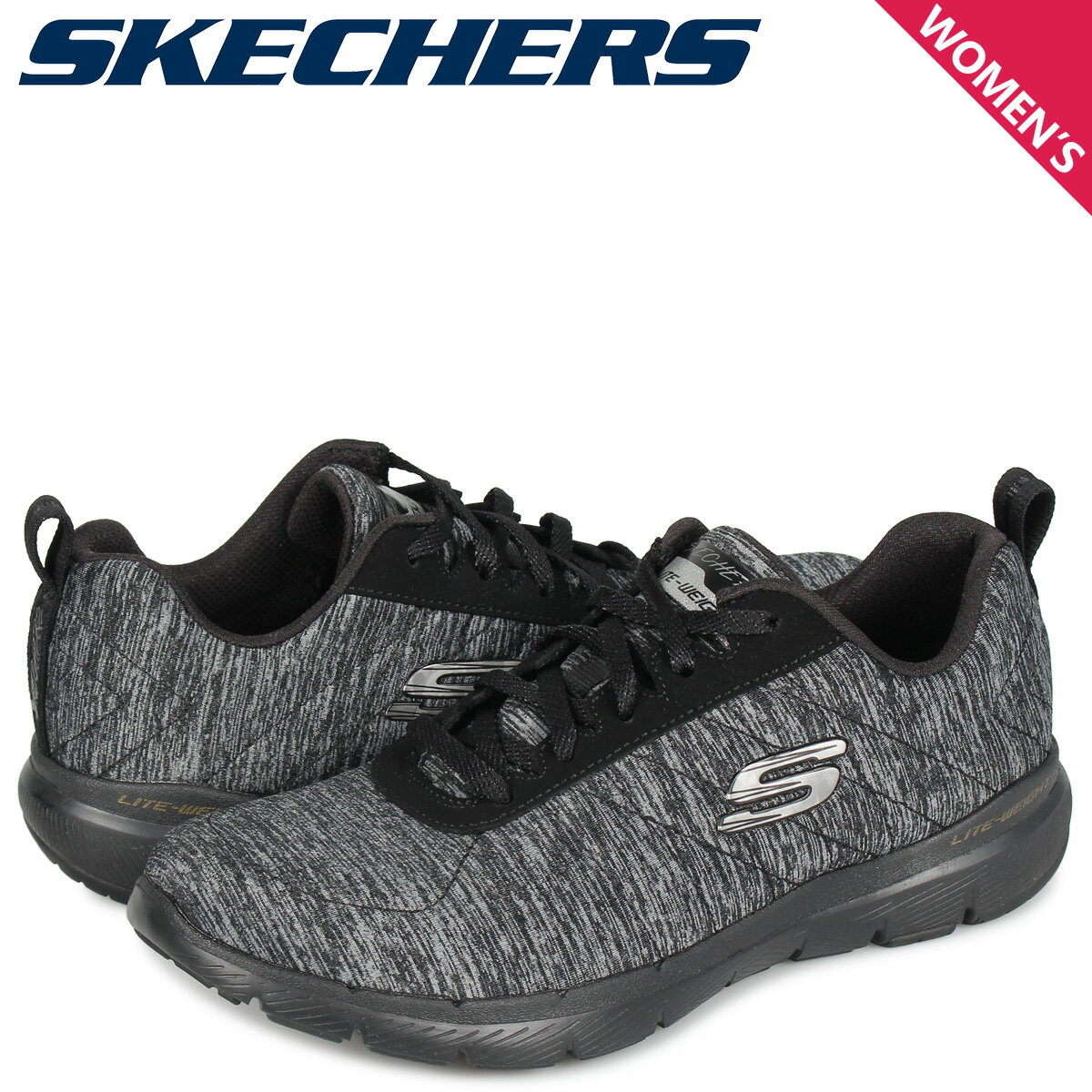 スケッチャーズ SKECHERS スニーカー レディース フレックスアピール 3.0 FLEXAPPEAL 3.0 INSIDERS ブラック 黒 13067